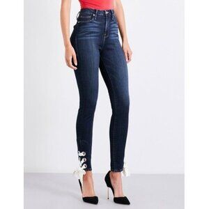 Good American Good Waist Ankle Straight Ribbon Jeans